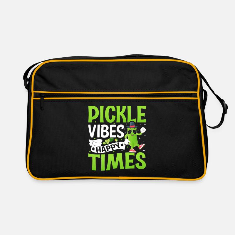 Pickle vibes happy times - Concombre Tshirt Sac Retro