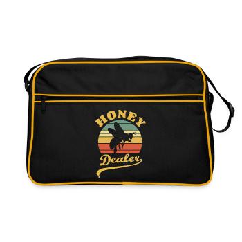 Beekeeper - Bees - Honey Dealer - Gift - Retro Bag - black/gold - Front