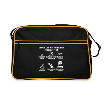 Modellbau Modellfliegen - Retro Tasche - Schwarz/Gold - Vorne