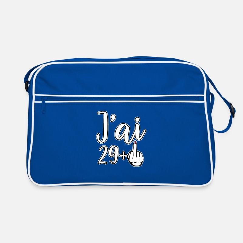 Ich bin 29 Plus 1 Mittelfinger 30. Geburtstag Retro Tasche