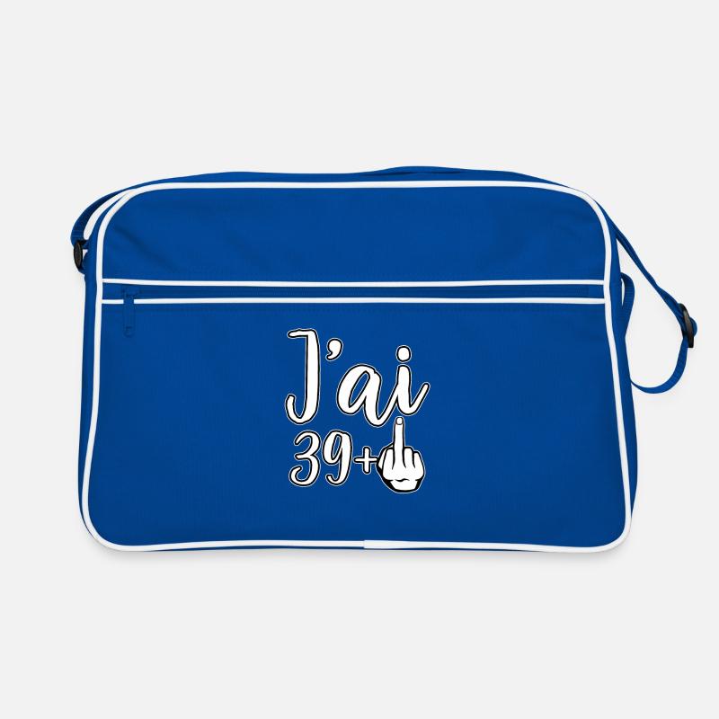 Ich bin 39 Plus 1 Mittelfinger 40. Geburtstag Retro Tasche