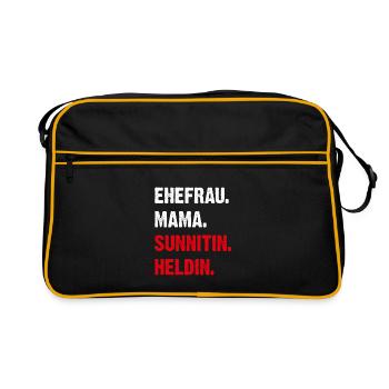 Hatay Frau | Hatay Geschenk - Retro Tasche - Schwarz/Gold - Vorne