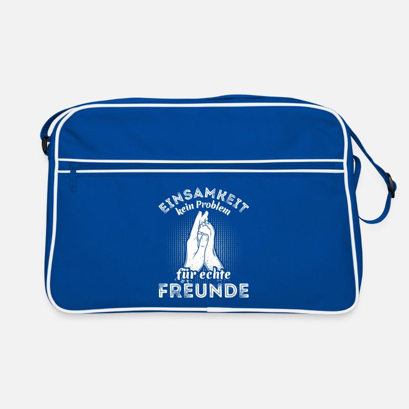 Einsamkeit - kein Problem für echte Freunde Retro Tasche