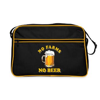 Farmers Protest - No Farms No Beer - Retro Bag - black/gold - Front