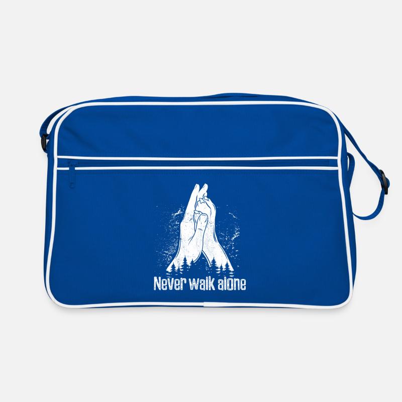 Never Walk Alone - Hand + Hundepfote - High Five Retro Tasche