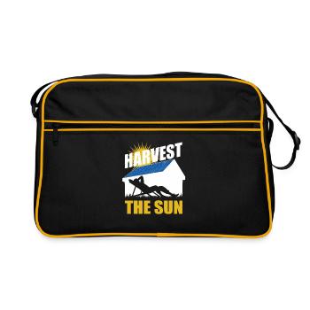 Harvest the sun - Photovoltaics - Solar energy - Retro Bag - black/gold - Front