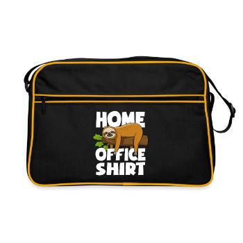 Paresseux - Chemise de bureau à domicile - Cadeau - Sac Retro - noir/or - Devant