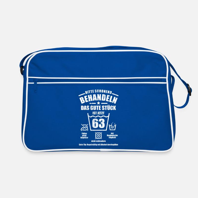 Schonend behandeln - 63. Geburtstag Geschenk Retro Tasche
