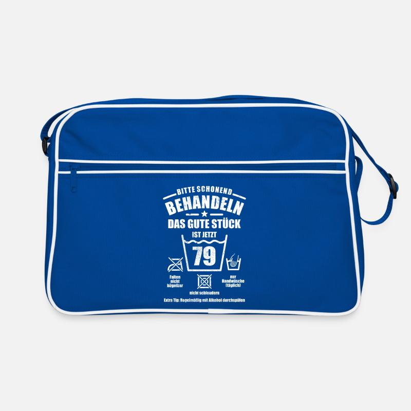 Schonend behandeln - 79. Geburtstag Geschenk Retro Tasche