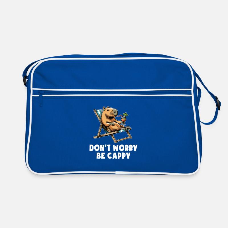 Don't worry be Cappy - Capybara - Urlaub Retro Tasche