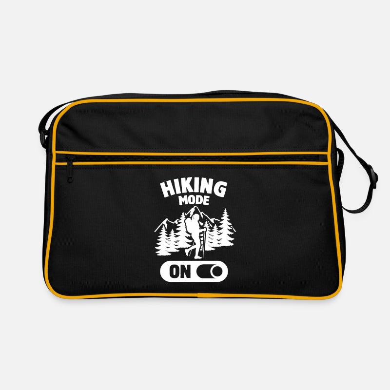 Hiking Mode on Hiking Mountains Nature Gift Retro Bag