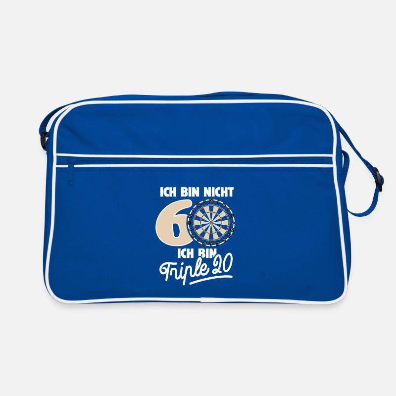 Ich bin nicht 60 ich bin Triple 20 Geburtstag Dart Retro Tasche