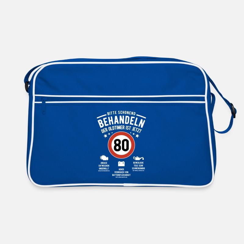 Oldtimer schonend behandeln - 80. Geburtstag Retro Tasche