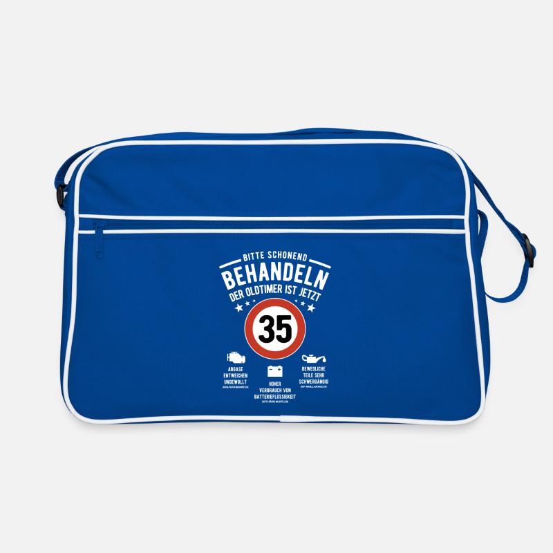 Oldtimer schonend behandeln - 35. Geburtstag Retro Tasche