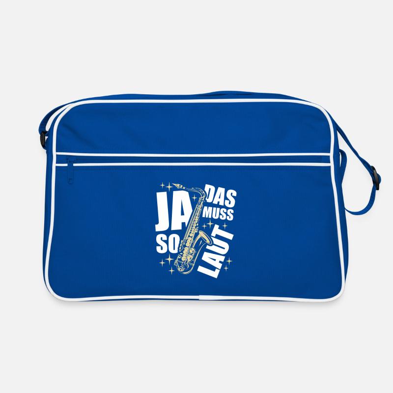 Ja, das muss so laut - Saxophon - Spruch Retro Tasche