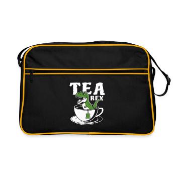 Tea Rex - A T-Rex in the T-Rex - Word Game - Retro Bag - black/gold - Front