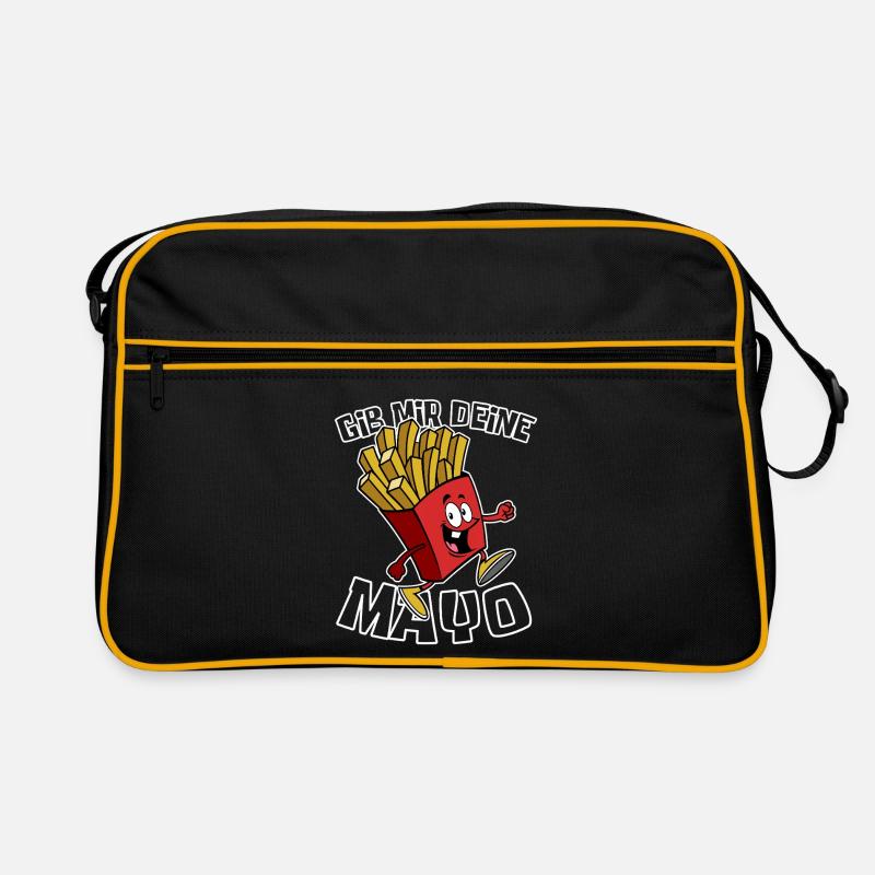 Gib mir deine Mayo - Pommes - Geschenk Retro Tasche