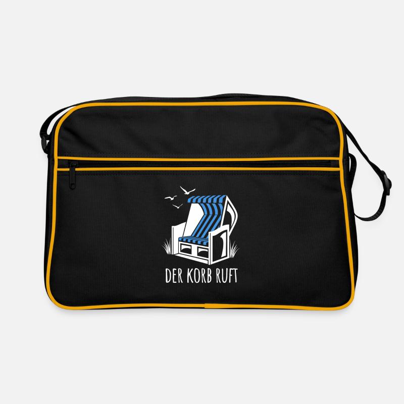 Der Korb ruft - Strandkorb - Meer - Urlaub Retro Tasche