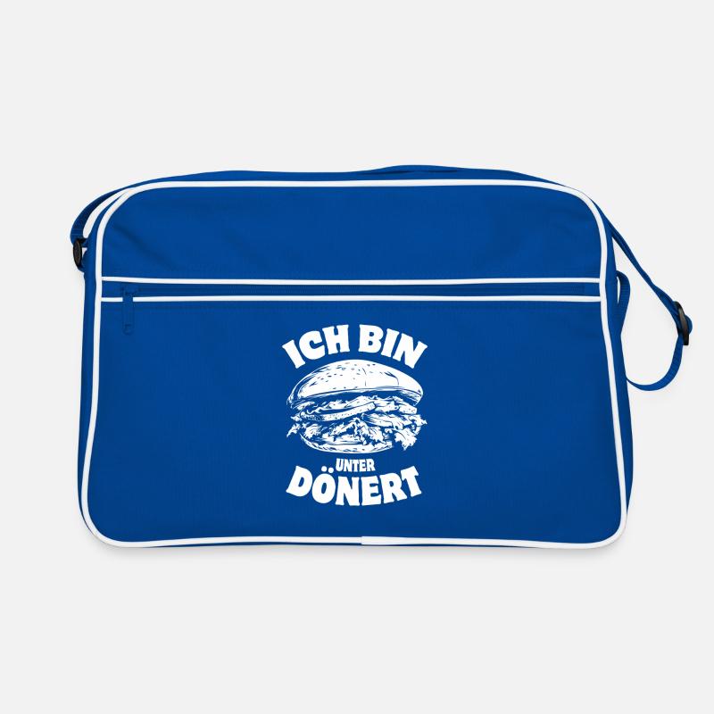 Döner Kebab - Ich bin unterdönert - Spruch Retro Tasche