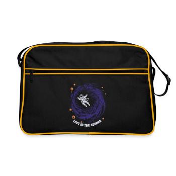 Perdu dans le cosmos - Astronaute - Espace - Sac Retro - noir/or - Devant