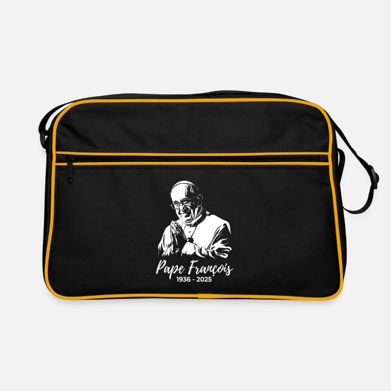 Pope Francis folds his hands and prays Retro Bag