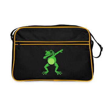 Dabbing Frog - Dab Dance - Gift - Retro Bag - black/gold - Front