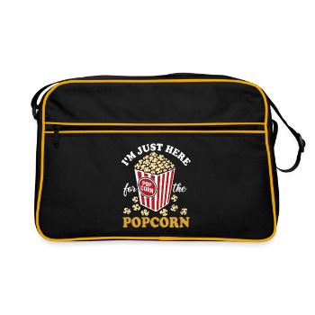 I'm just here for the Popcorn - crispy & delicious - Retro Bag - black/gold - Front