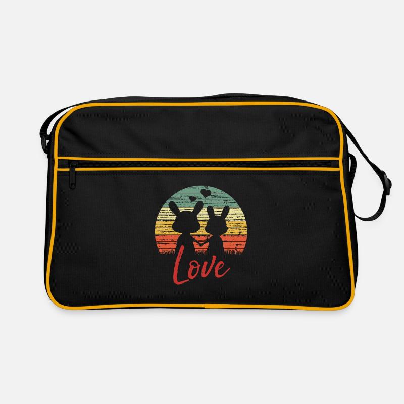 Bunny love - Valentine's Day Geschenk Retro Tasche