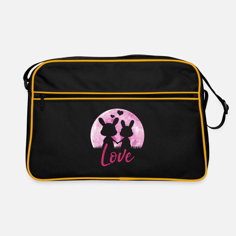 Bunny love - Valentine's Day Geschenk Retro Tasche