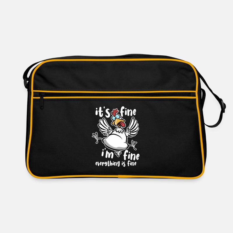 Huhn - It's fine, I'm fine, everything is fine Retro Tasche
