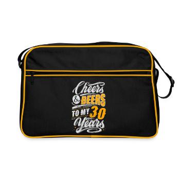 30e anniversaire des amateurs de bière - Sac Retro - noir/or - Devant