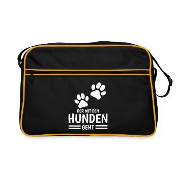 Dictons du chien et du maître - Sac Retro - noir/or - Devant