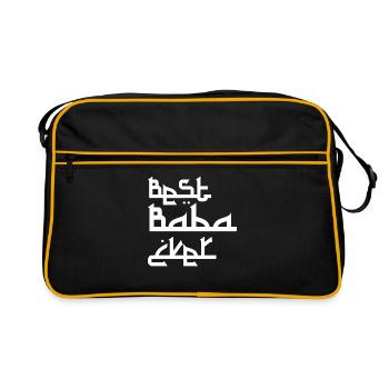 Meilleur Baba Ever Fête des Pères Père Papa - Sac Retro - noir/or - Devant