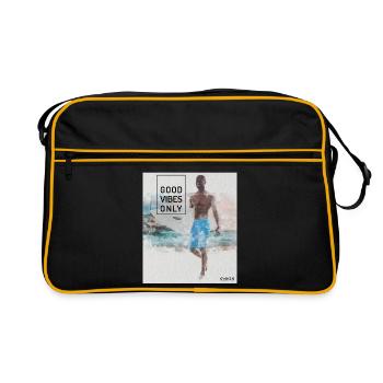 Beach Surfer - Surf, Sun and Beach - Retro Bag - black/gold - Front