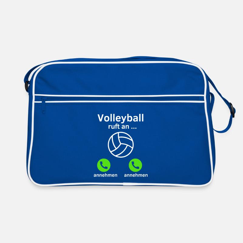 Volleyball ruft an - annehmen oder annehmen? Retro Tasche
