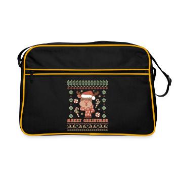 Pull de Noël moche - Sac Retro - noir/or - Devant