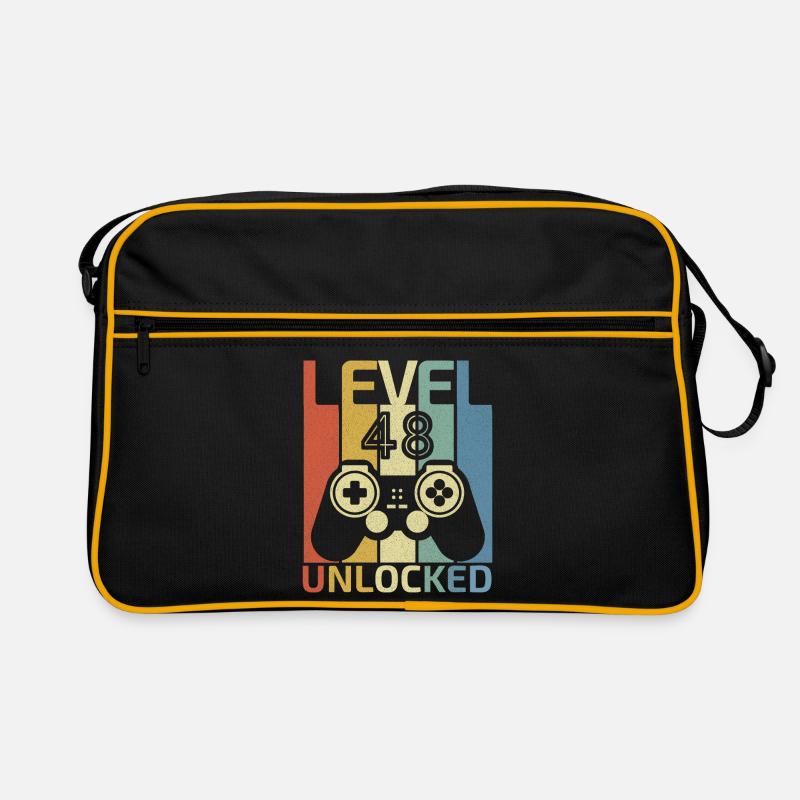 Level 48 freigeschaltet Lustiger Videospieler 48. Geburtstag Retro Tasche