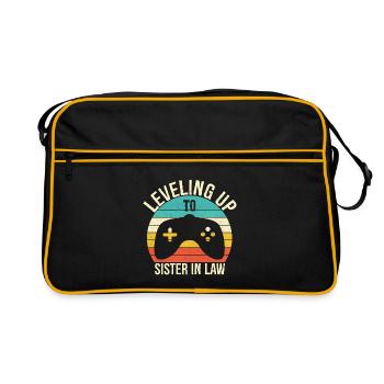 Leveling up to sister in law - Retro Bag - black/gold - Front