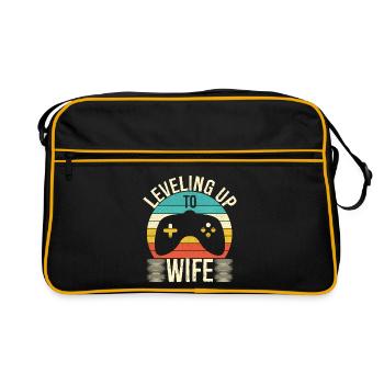Wife Gamer Leveling Up To Wife - Retro Bag - black/gold - Front
