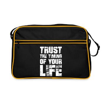 Faites confiance au moment de votre vie - Sac Retro - noir/or - Devant