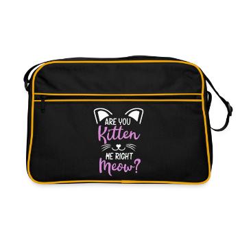 Are You Kitten me Right Meow chemise pour enfants hommes - Sac Retro - noir/or - Devant