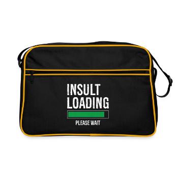insult loading please wait - Retro Bag - black/gold - Front