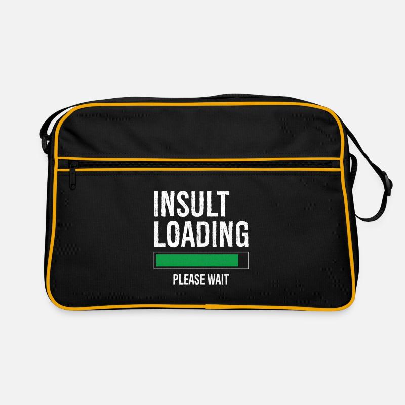 insult loading please wait - Retro Bag - black/gold