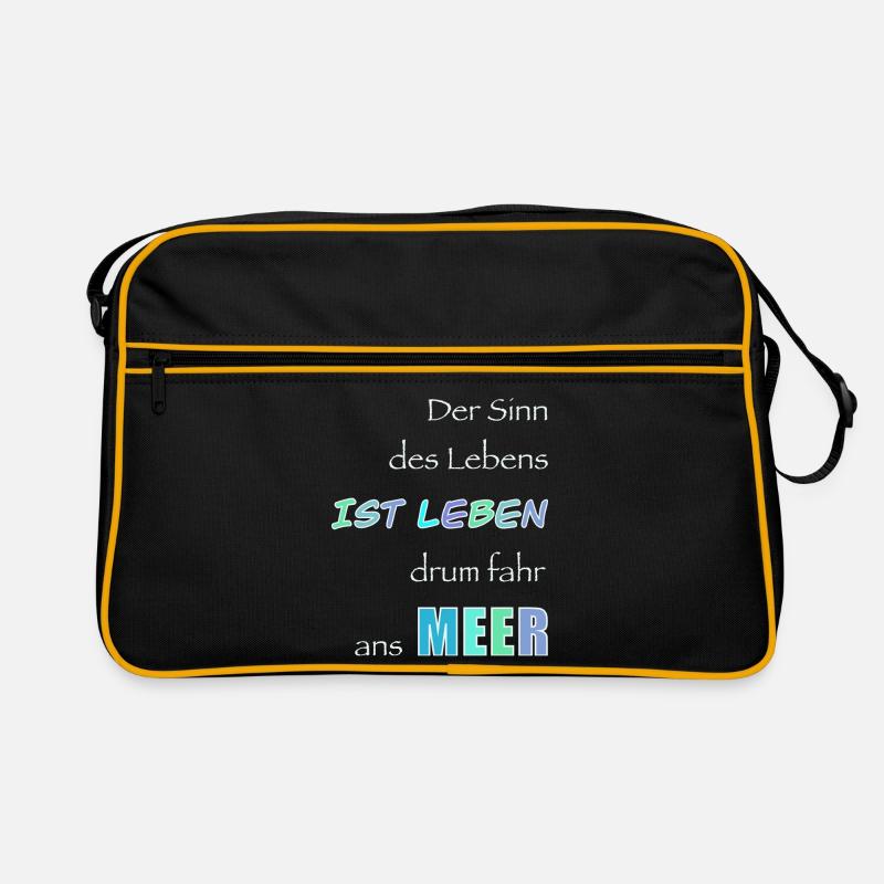 Lebensmotto im Meeresstil Retro Tasche
