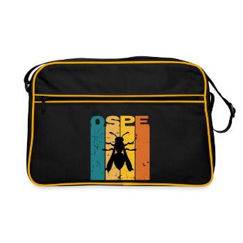 Ospe: Stich der Ostalgie - Retro Tasche - Schwarz/Gold - Vorne