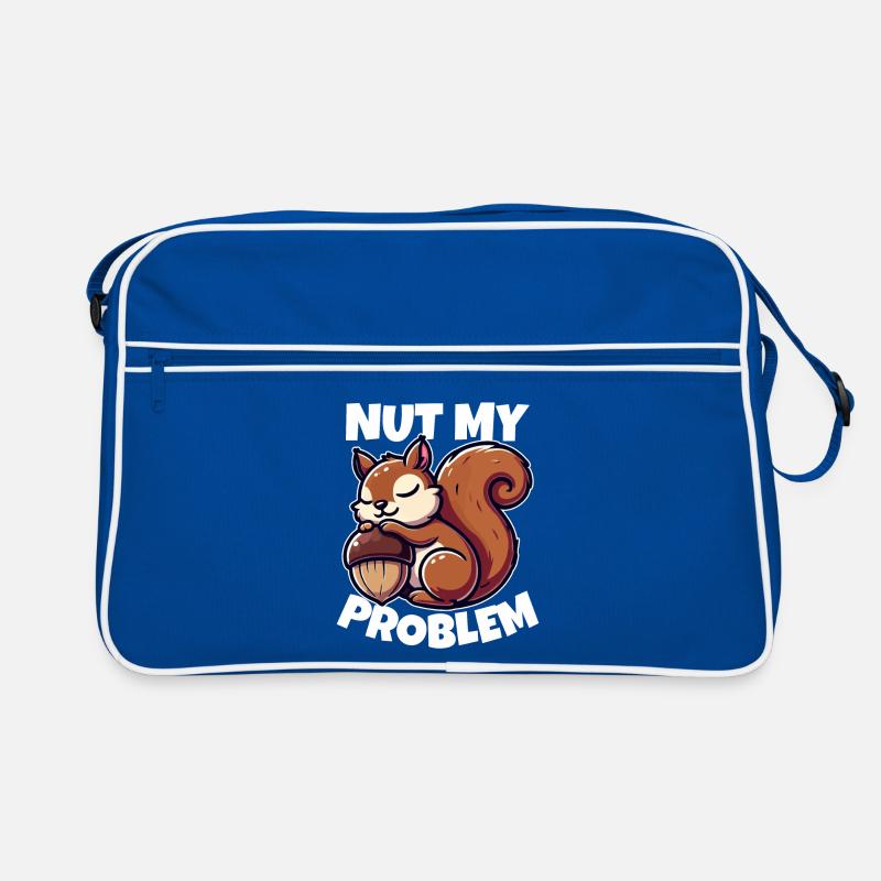Nut My Problem - Witziges Eichhörnchen-Design Retro Tasche