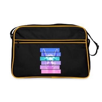 Alpaka - Retro Tasche - Schwarz/Gold - Vorne