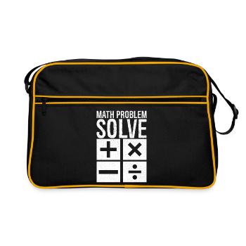 math problem solve - Retro Bag - black/gold - Front