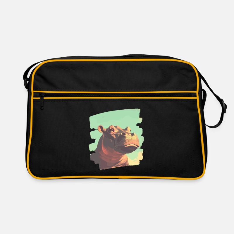 Nilpferd Retro Retro Tasche