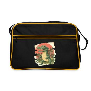 Crocodile - Sac Retro - noir/or - Devant